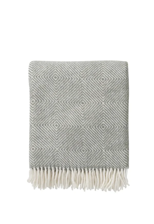 Fashion Gooseye Lambswool Throw - Green Cushions & Throws