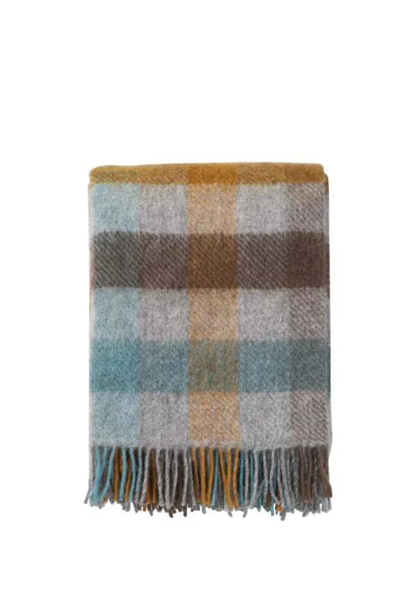 Sale Gotland Wool Throw - Multi Turquoise Cushions & Throws
