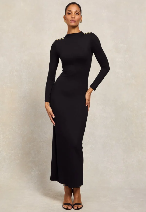 Outlet Harper Long Sleeve Maxi Dress - Black Women Dresses