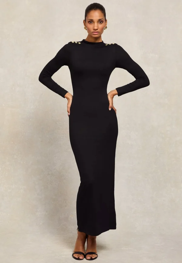 Outlet Harper Long Sleeve Maxi Dress - Black Women Dresses