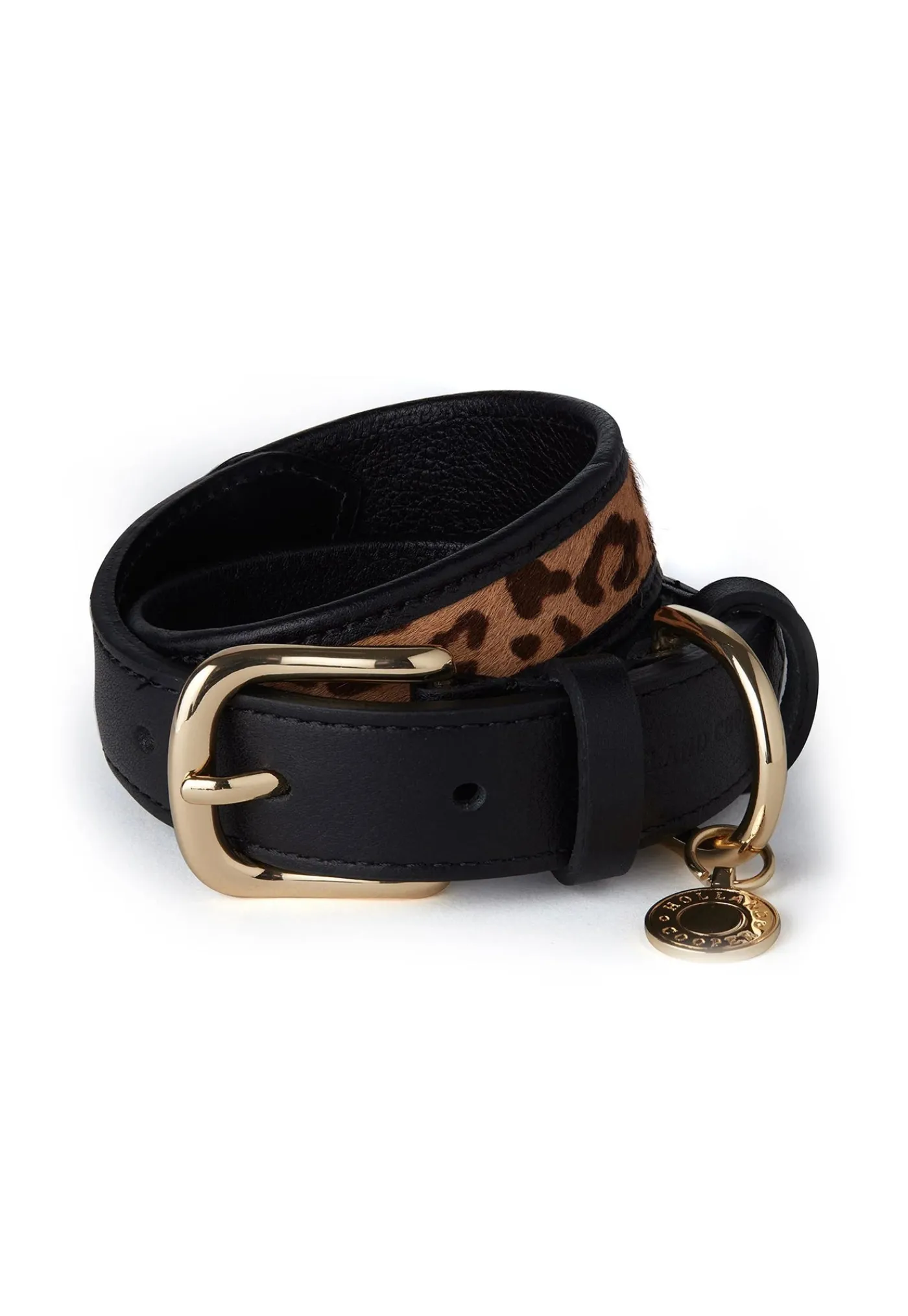 hc_classic_dog_collar__bl_0.webp Online HC Classic Dog Collar - Black & Leopard Pony Pets