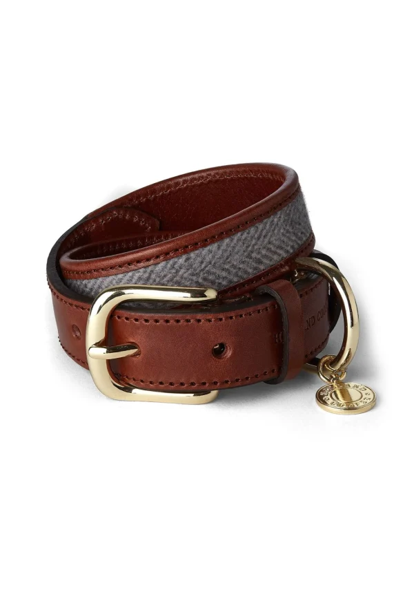 Outlet HC Classic Dog Collar - Chestnut & Tweed Pets