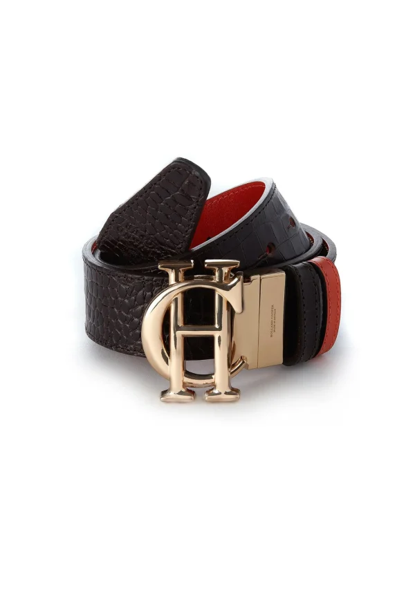 Outlet HC Classic Reversible Belt - Burnt Orange/Chocolate Croc Women Belts | Belts