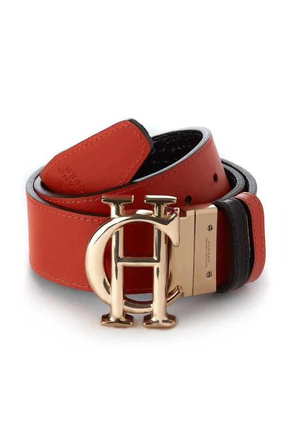 Outlet HC Classic Reversible Belt - Burnt Orange/Chocolate Croc Women Belts | Belts