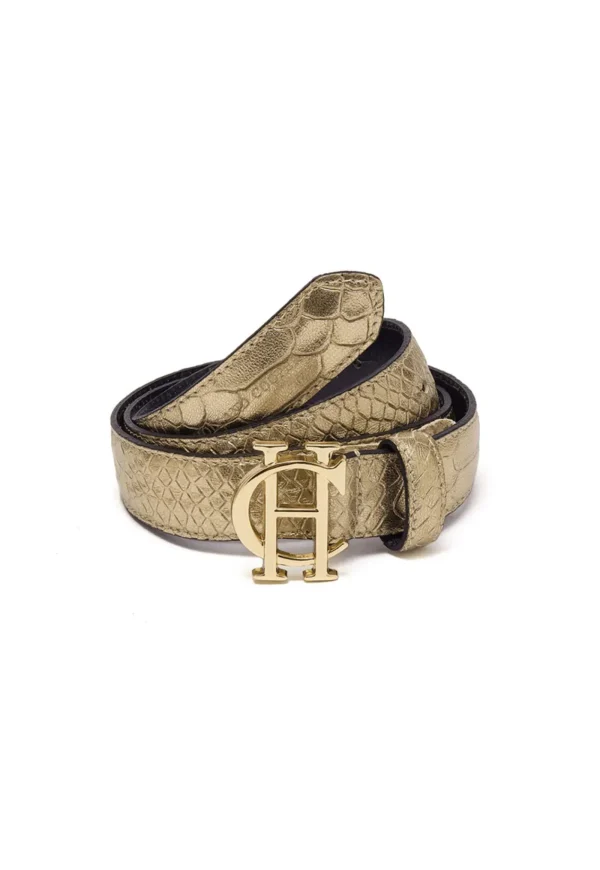 New HC Classic Slim Belt - Champagne Croc Women Belts | Belts