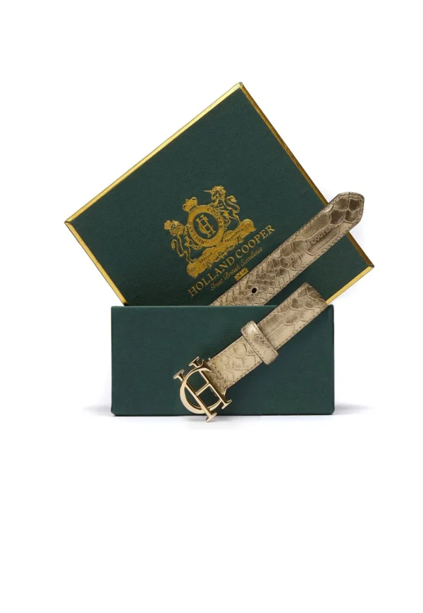 New HC Classic Slim Belt - Champagne Croc Women Belts | Belts