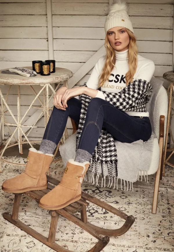 Discount HC Shearling Boot - Tan Women Footwear | Slippers