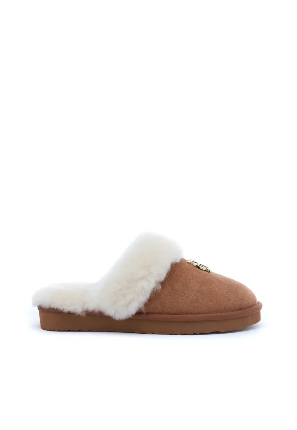 New HC Shearling Slipper - Tan Women Footwear | Slippers