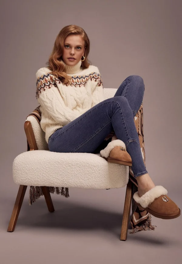 New HC Shearling Slipper - Tan Women Footwear | Slippers