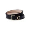 Best HC Slim Logo Belt - Black Women Belts | Belts