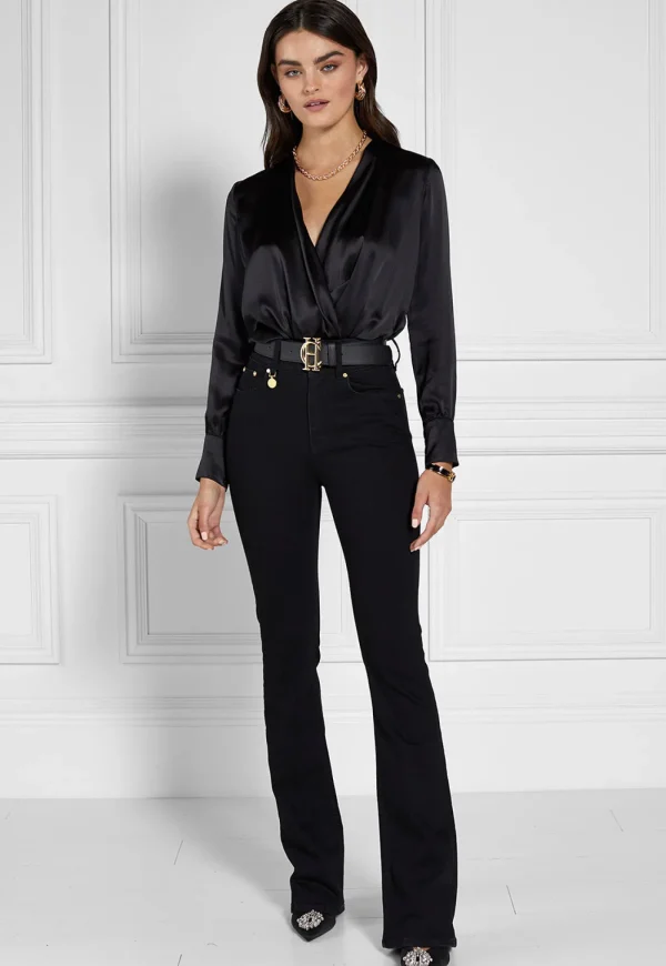 Best High Rise Flared Jean - Black Women Denim