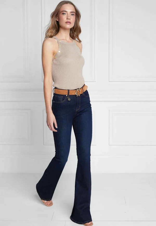 Best High Rise Flared Jean - Deep Indigo Women Denim
