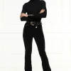 Hot High Rise Velvet Flare - Black Women Denim