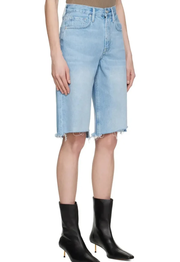 Clearance High Rise Wide Leg Bermuda - Zona Women Shorts | Denim
