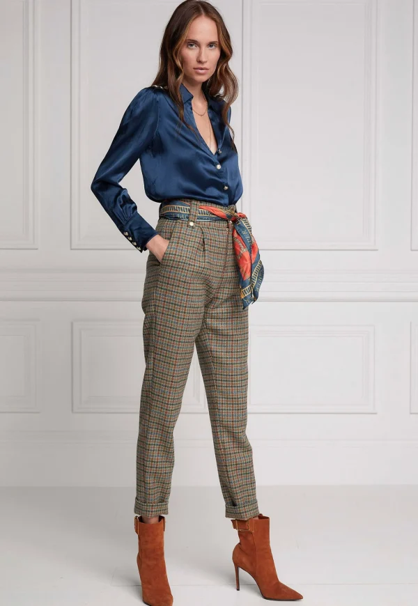 Discount High Waisted Peg Trouser - Bredon Tweed Women Pants