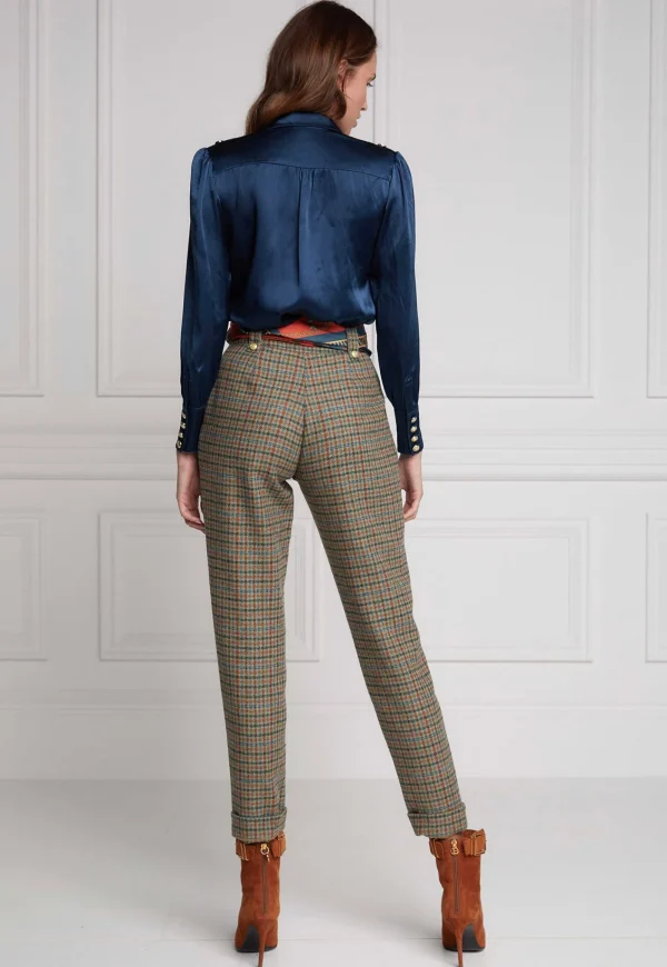 Discount High Waisted Peg Trouser - Bredon Tweed Women Pants