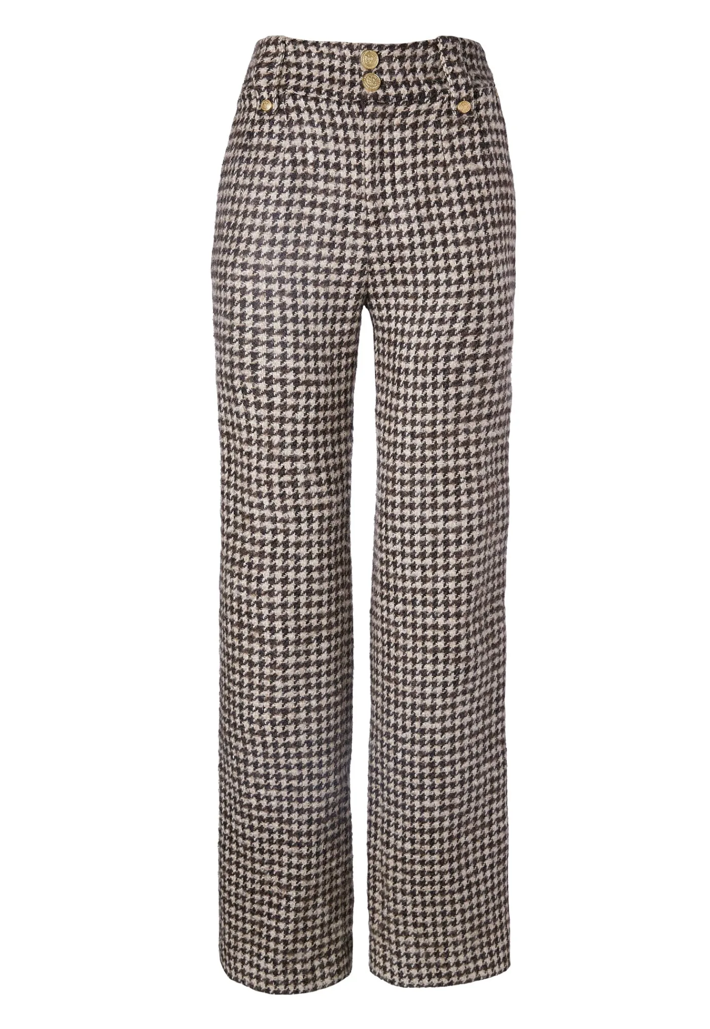 high_waisted_straight_tro_4-1.webp Sale High Waisted Straight Trouser - Coffee Houndstooth Women Pants
