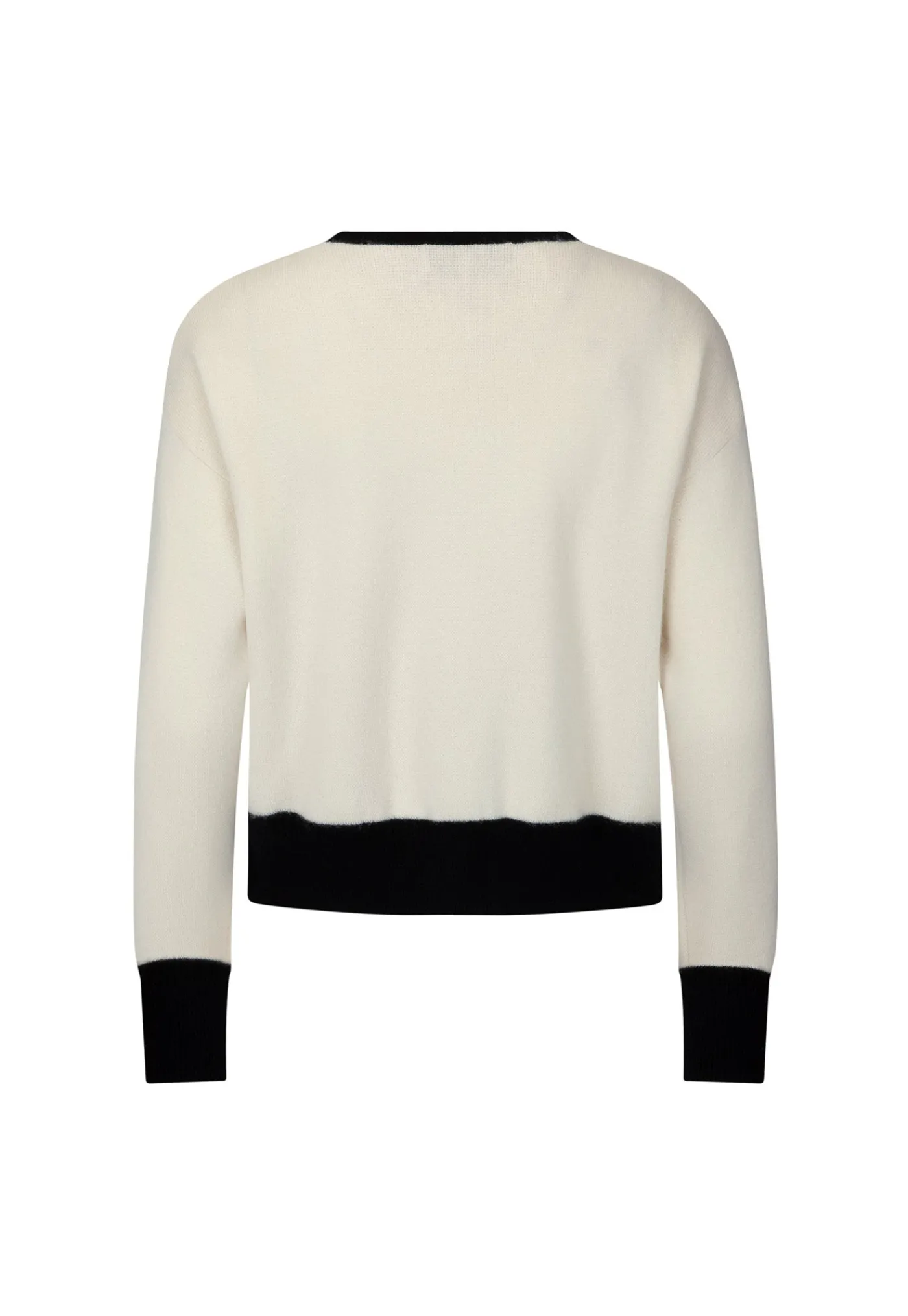 hoppen_cardigan__cream__b_3.webp Online Hoppen Cardigan - Cream & Black Women Knitwear