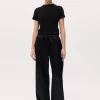 Clearance Irving Trouser - Black Satin Women Pants