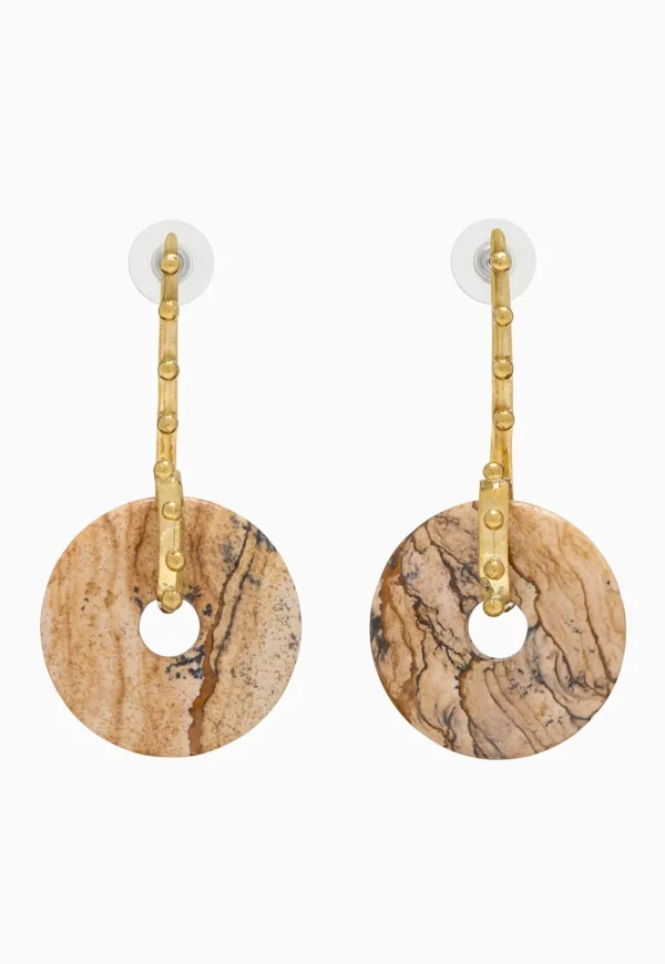 Best Isla Geo Stone Earrings - Picture Jasper Women Jewellery | Jewellery
