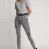 Discount Jodhpur Jean - Distressed Ash Grey Women Denim