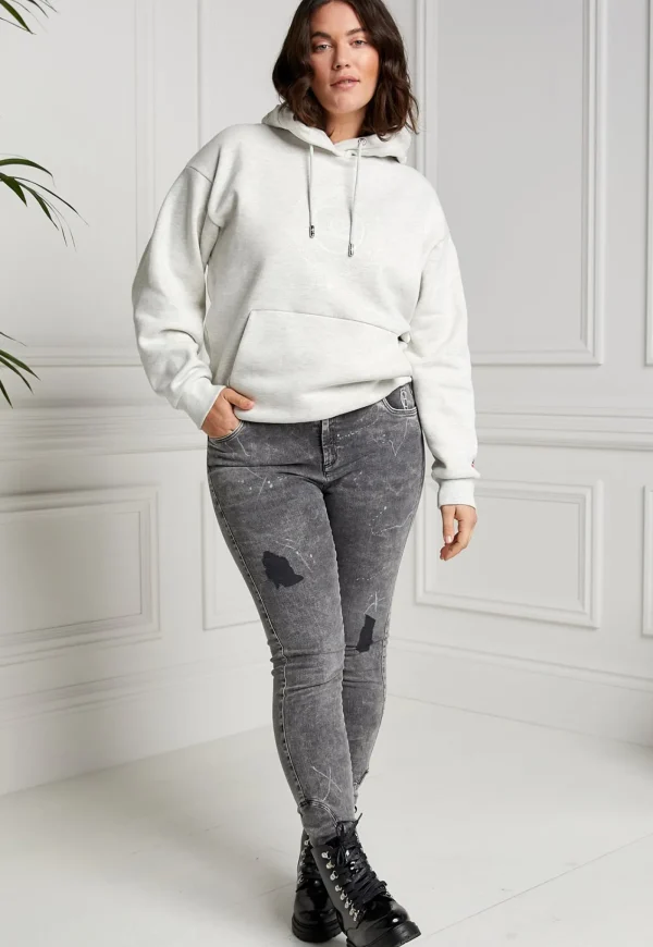 Discount Jodhpur Jean - Distressed Ash Grey Women Denim