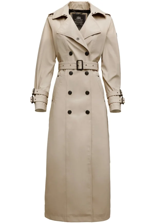 Discount Kendall Waterproof Full Length Trench Coat - Stone Women Coats
