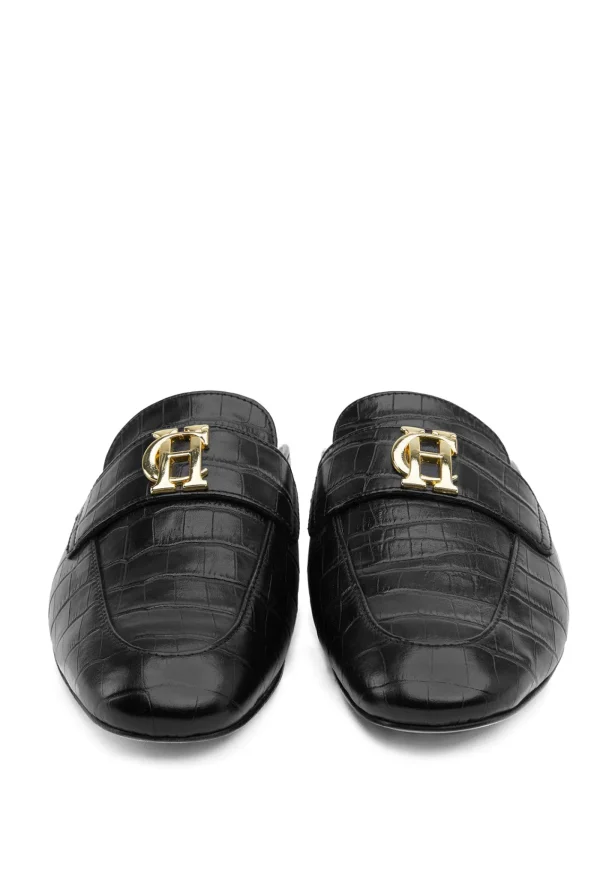Online Kingston Loafer - Black Croc Footwear