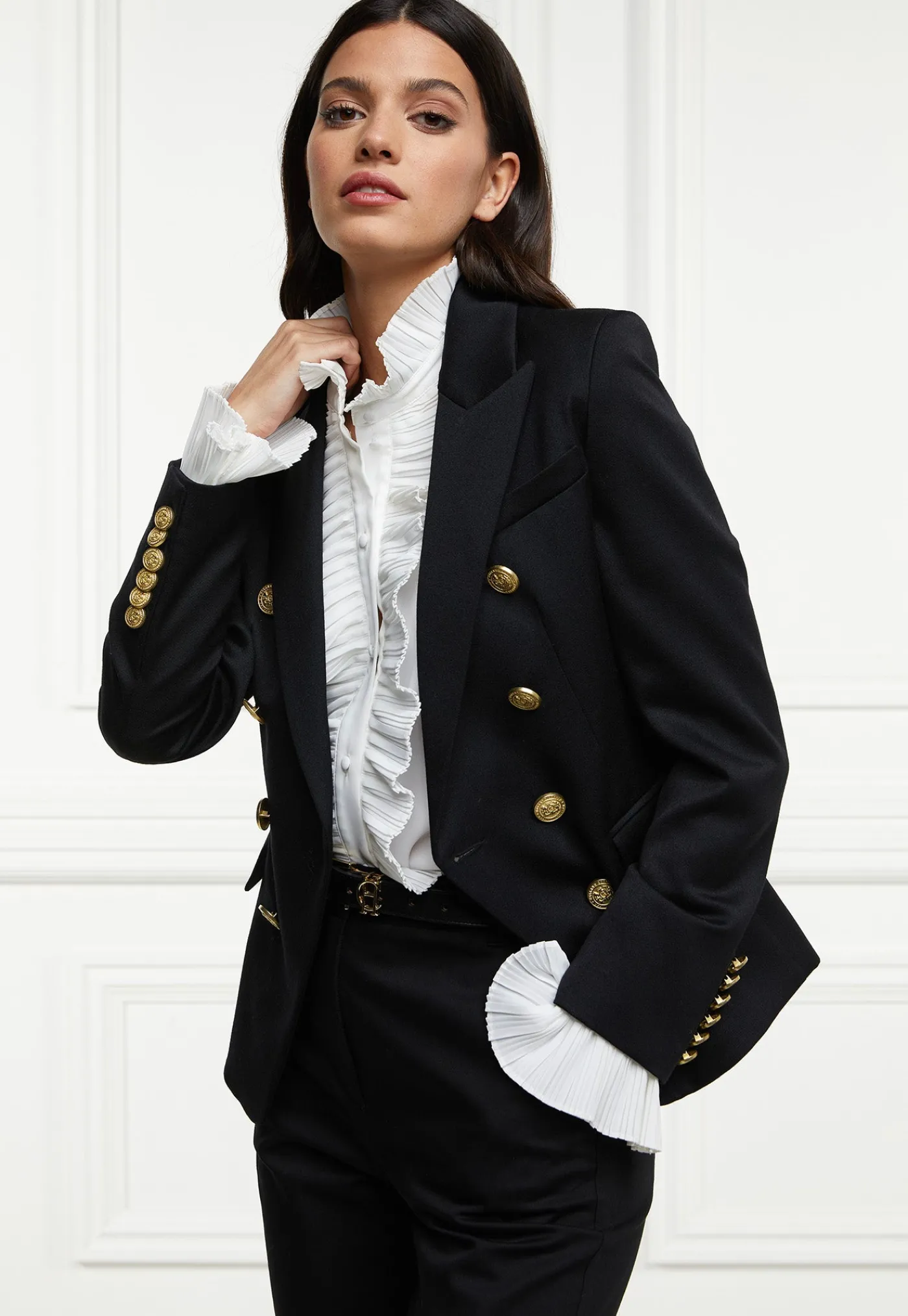 knightsbridge_blazer__bla_5.webp Hot Knightsbridge Blazer - Black Barathea Women Blazers & Jackets