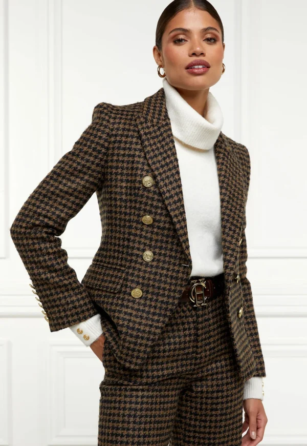 Fashion Knightsbridge Blazer - Chocolate Houndstooth Women Blazers & Jackets