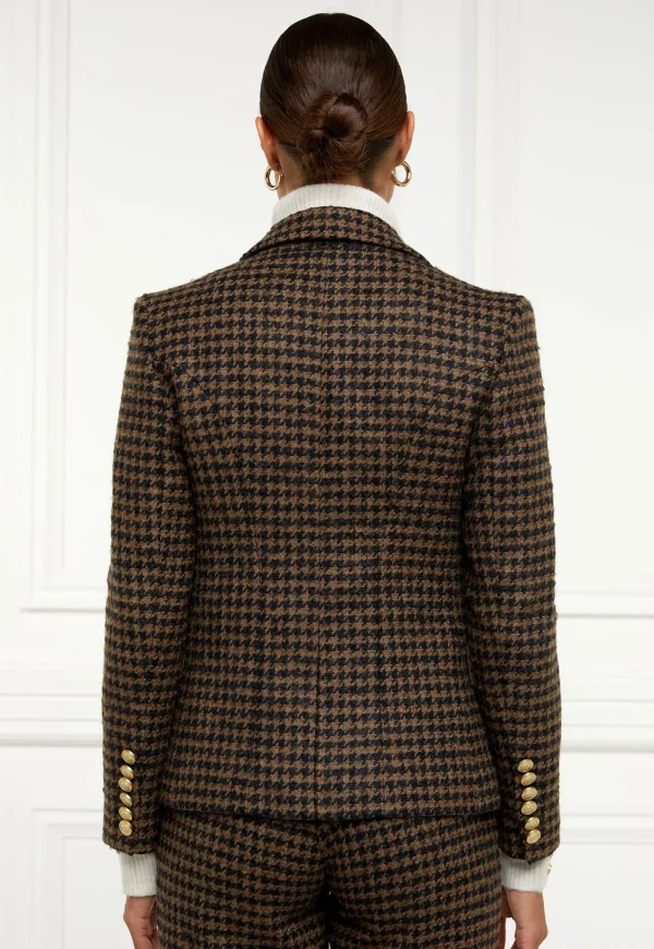 Fashion Knightsbridge Blazer - Chocolate Houndstooth Women Blazers & Jackets