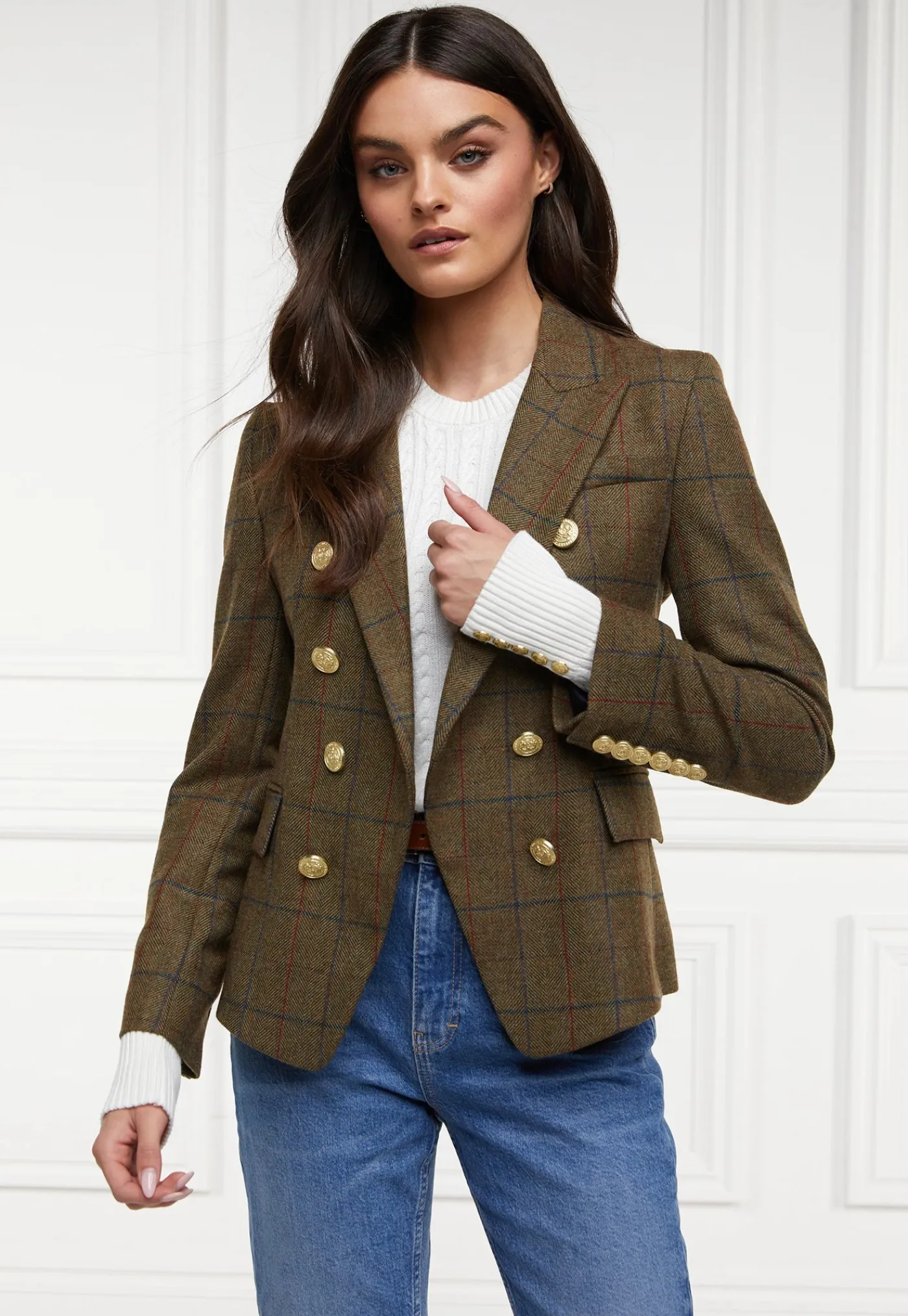 knightsbridge_blazer__gle_0.webp Sale Knightsbridge Blazer - Glen Green Women Blazers & Jackets