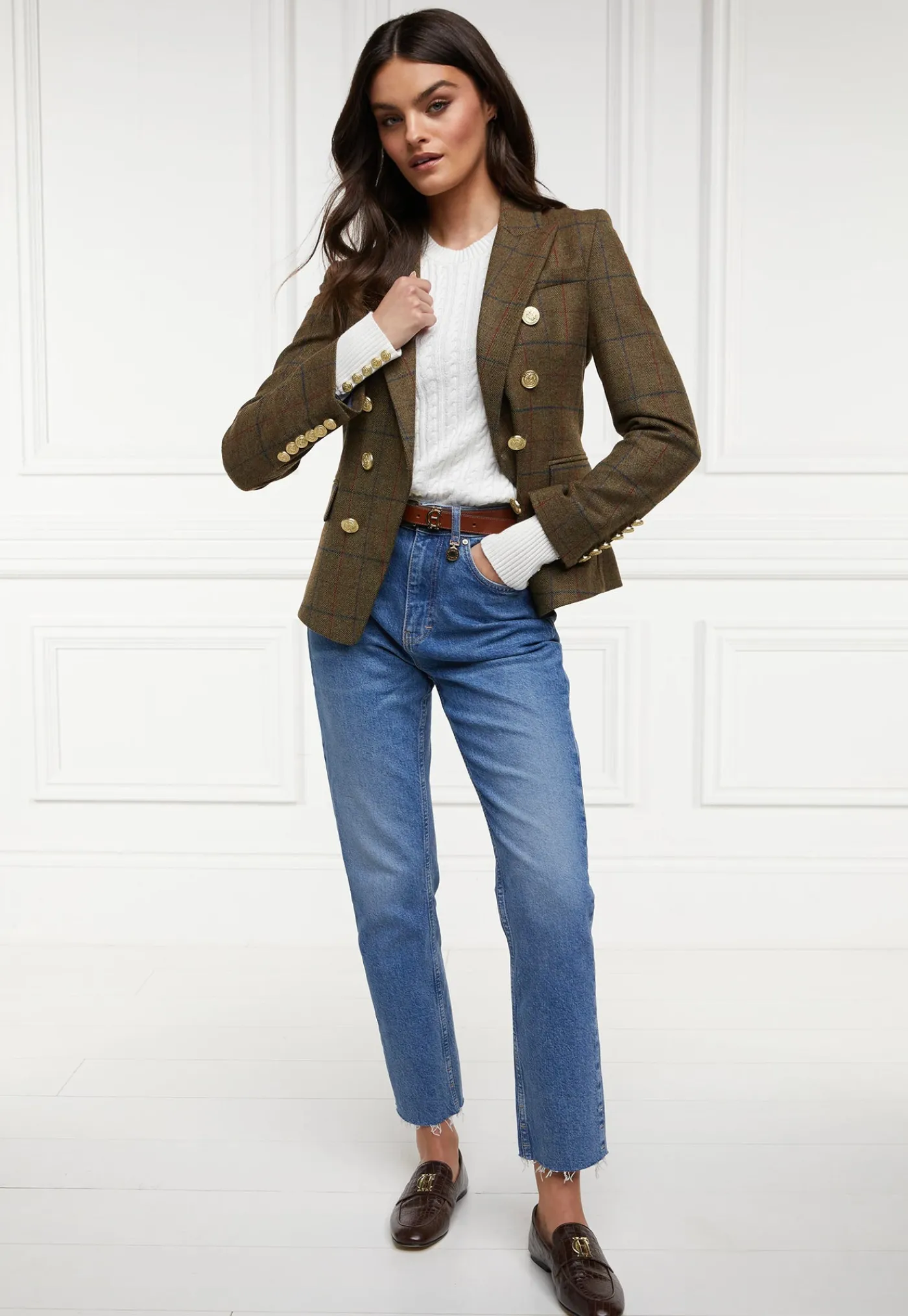 knightsbridge_blazer__gle_2.webp Sale Knightsbridge Blazer - Glen Green Women Blazers & Jackets