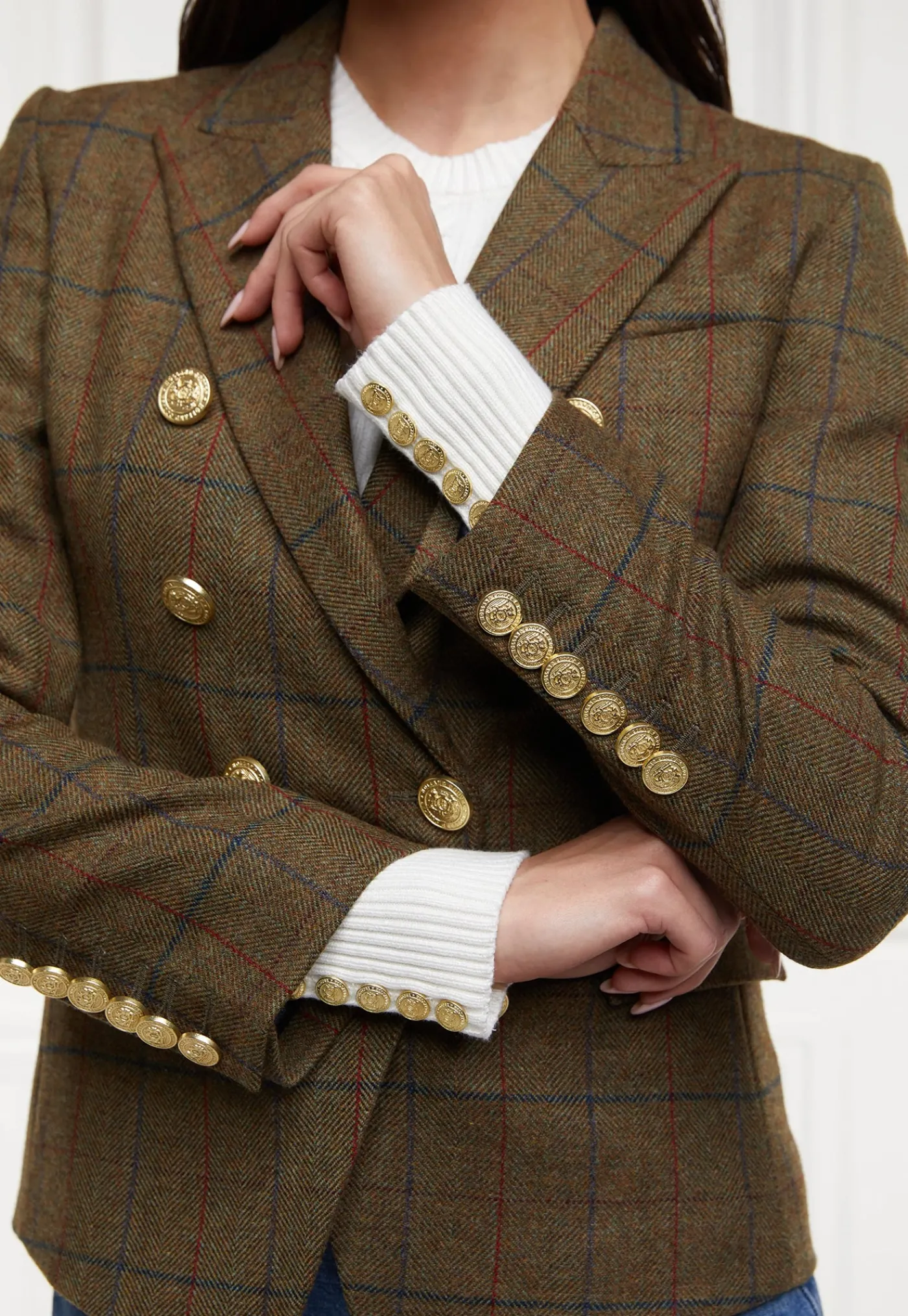 knightsbridge_blazer__gle_3.webp Sale Knightsbridge Blazer - Glen Green Women Blazers & Jackets