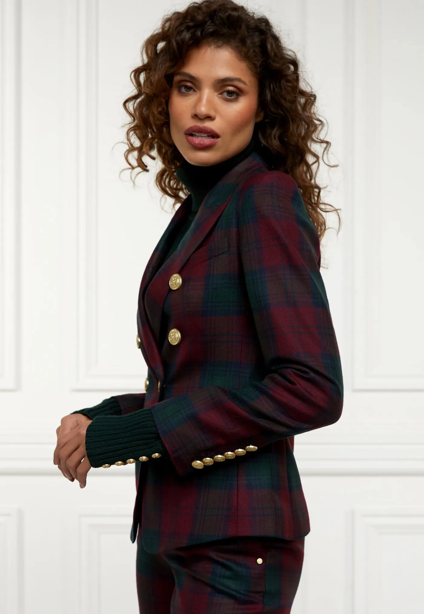 knightsbridge_blazer__mul_1.webp Sale Knightsbridge Blazer - Mulberry Tartan Women Blazers & Jackets