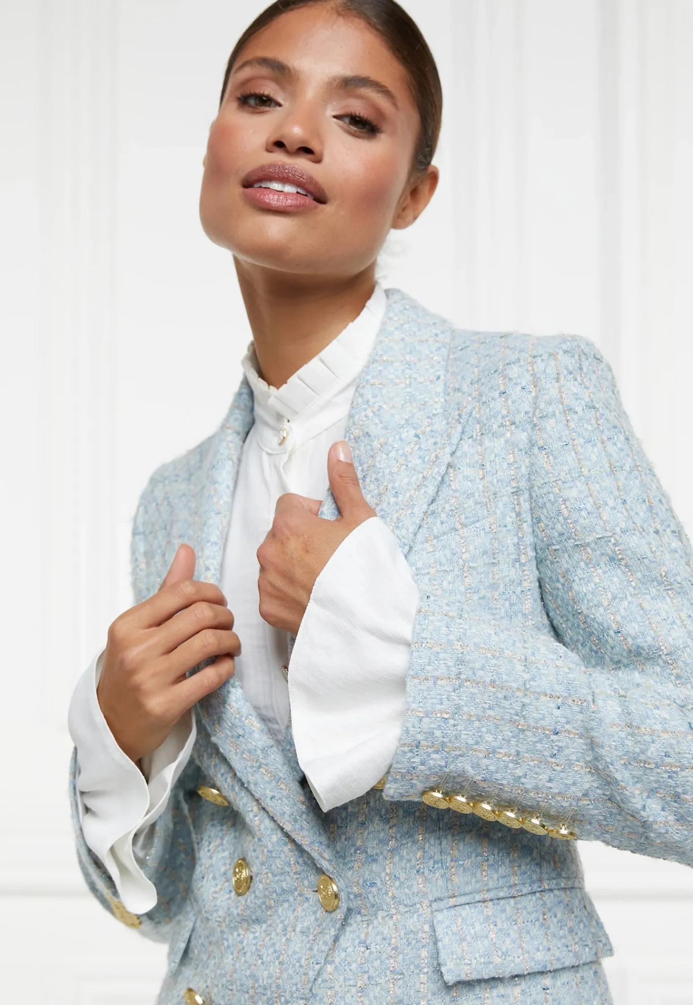 knightsbridge_blazer__sky_3.webp Fashion Knightsbridge Blazer - Sky Blue Boucle Women Blazers & Jackets