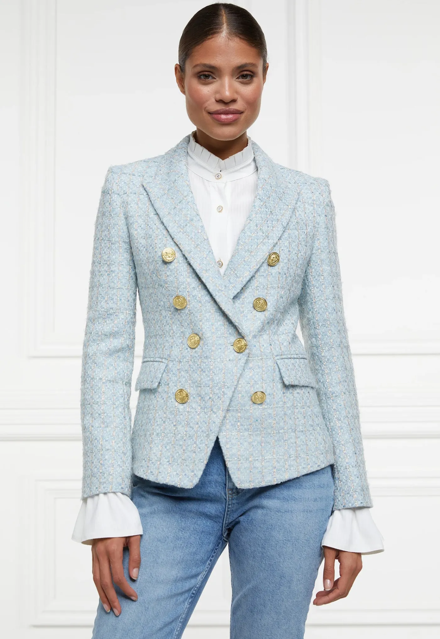 knightsbridge_blazer__sky_4.webp Fashion Knightsbridge Blazer - Sky Blue Boucle Women Blazers & Jackets