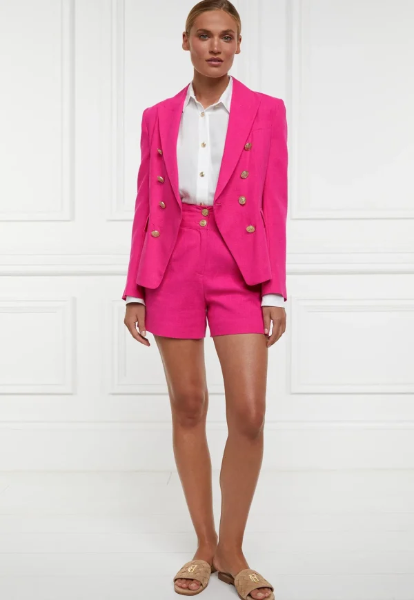 Online Knightsbridge Linen Blazer - Hot Pink Women Blazers & Jackets