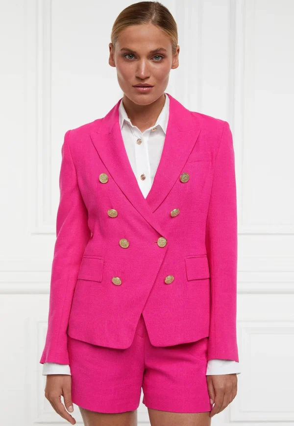 Online Knightsbridge Linen Blazer - Hot Pink Women Blazers & Jackets