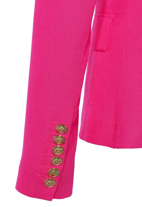Online Knightsbridge Linen Blazer - Hot Pink Women Blazers & Jackets