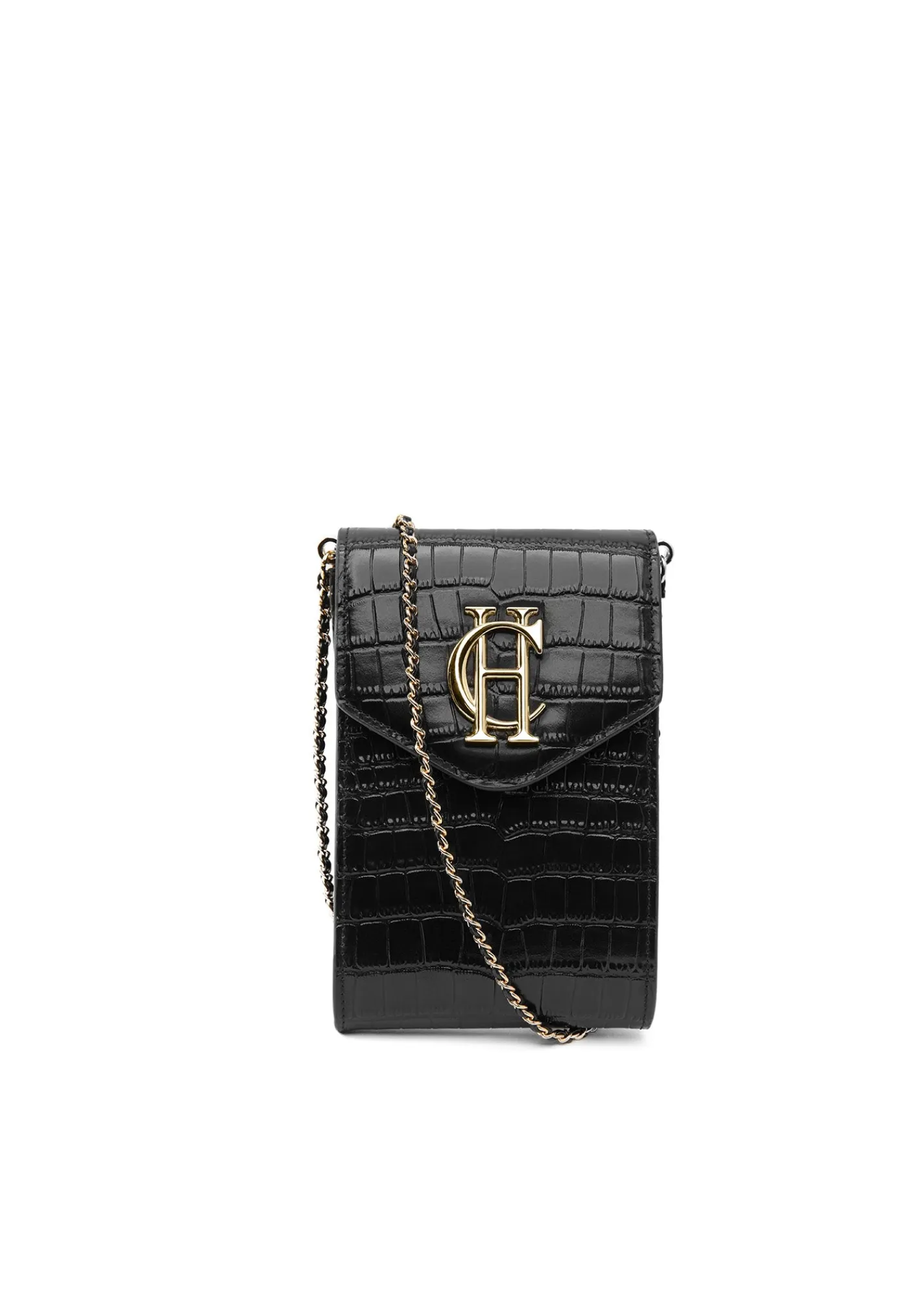 knightsbridge_phone_pouch_0.webp Discount Knightsbridge Phone Pouch - Black Croc Women Bags | Bags