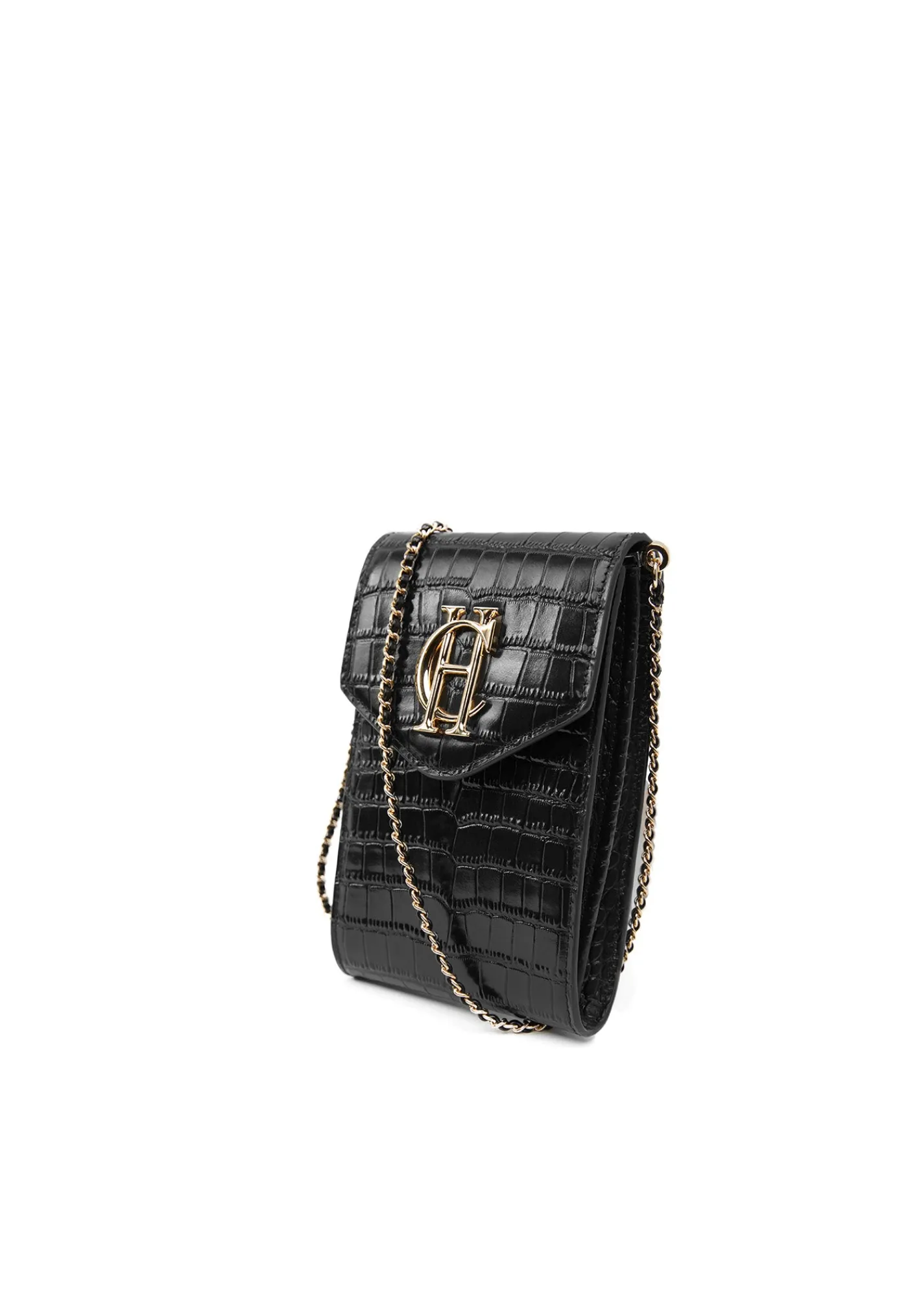knightsbridge_phone_pouch_2.webp Discount Knightsbridge Phone Pouch - Black Croc Women Bags | Bags
