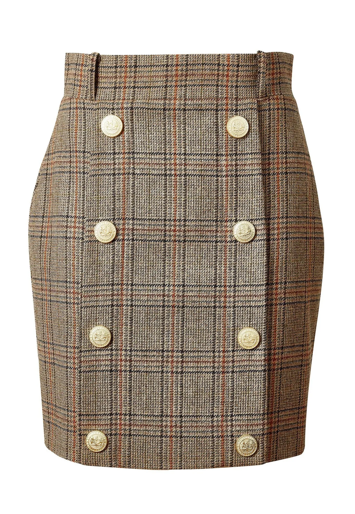 knightsbridge_skirt__bour_5.webp Sale Knightsbridge Skirt - Bourbon Tweed Women Skirts