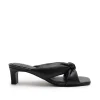 Hot Knotted Mule - Black Women Footwear | Heels