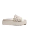 New Knotted Platform Slide - Milk Women Footwear | Slides & Sandals