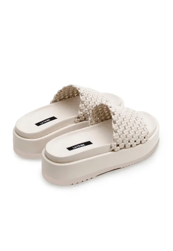 New Knotted Platform Slide - Milk Women Footwear | Slides & Sandals