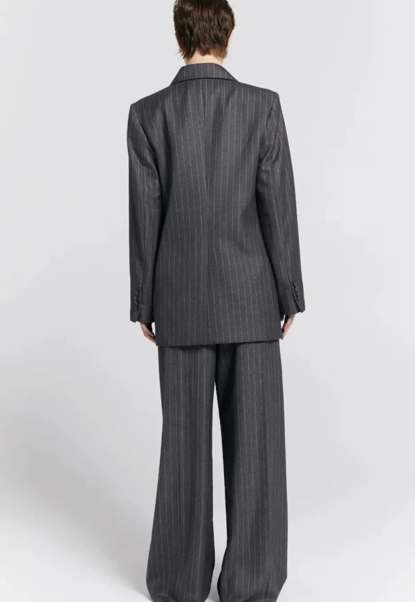 Hot Kyoto Double Breasted Jacket - Charcoal Pinstripe Women Blazers & Jackets