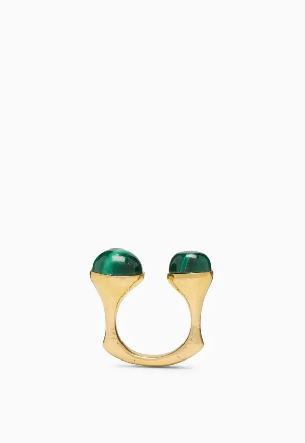 Outlet Lali Double Stone Ring - Malachite Women Jewellery | Jewellery