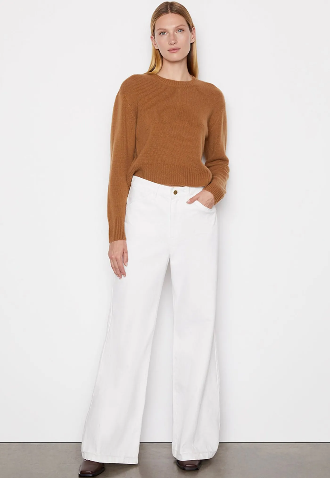 le_baggy_palazzo__rumpled_0.webp Discount Le Baggy Palazzo - Rumpled Blanc Women Denim
