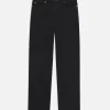 Best Le Jane Crop Raw Fray - Black Women Denim